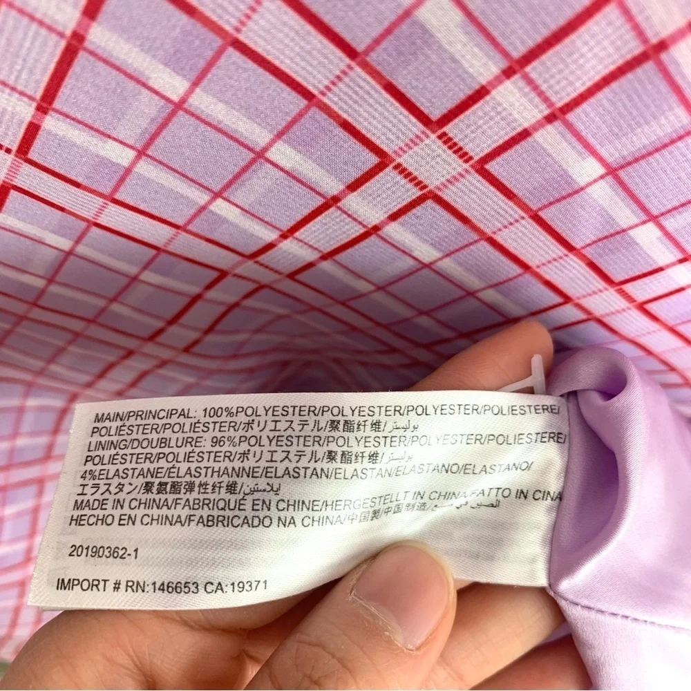 Finders Keepers Nostalgia Dress Lilac Check Cowl Neck Slip Dress - Picture 12 of 16